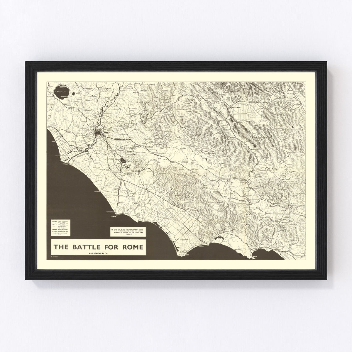 Italy Vintage Map 1944