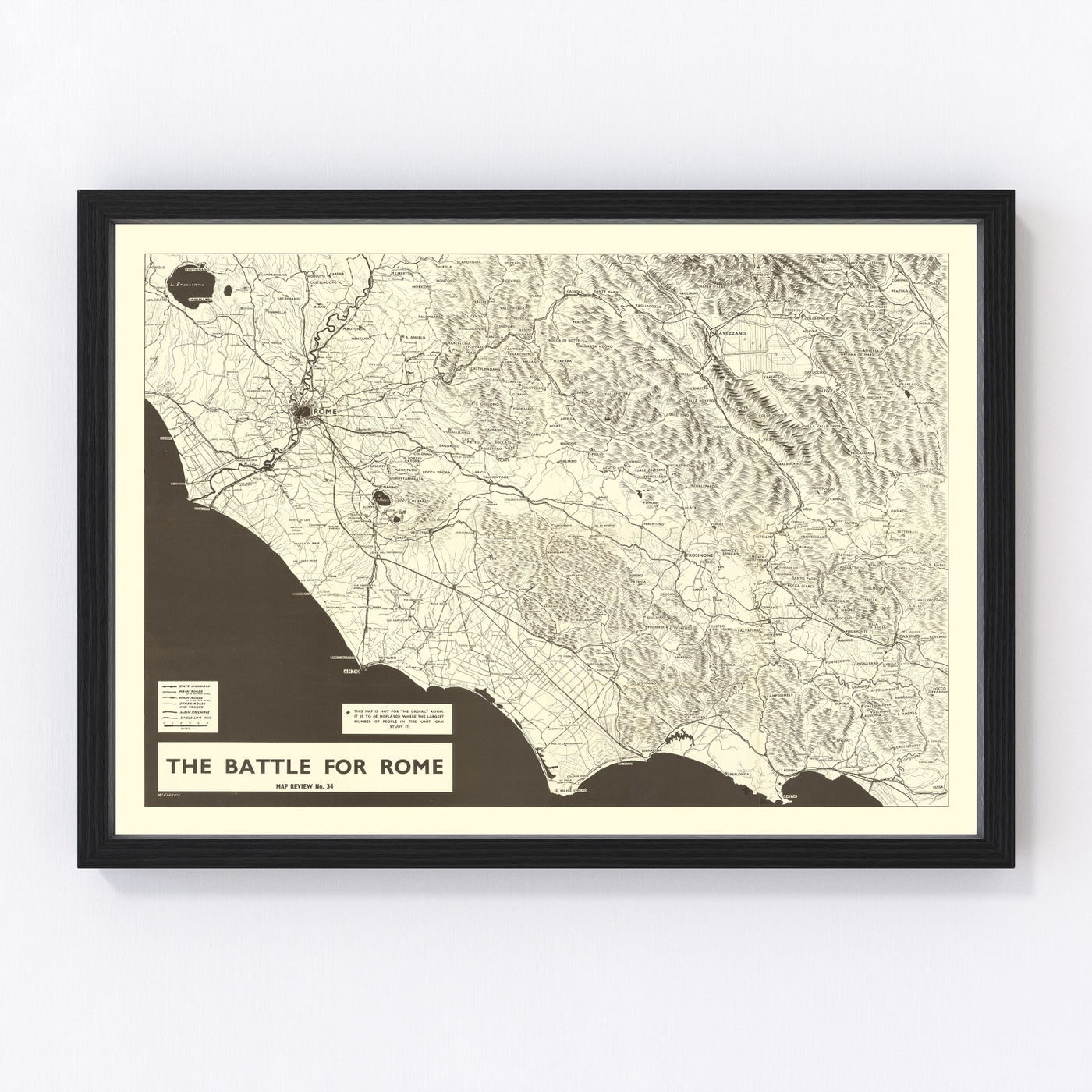 Italy Vintage Map 1944
