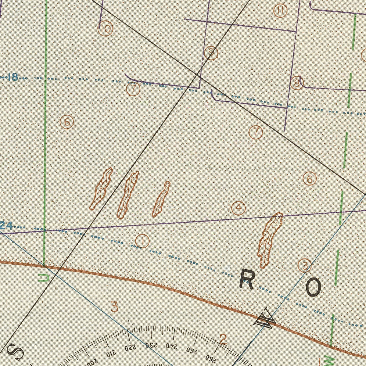 Restored historic details from the 1944 region map of County