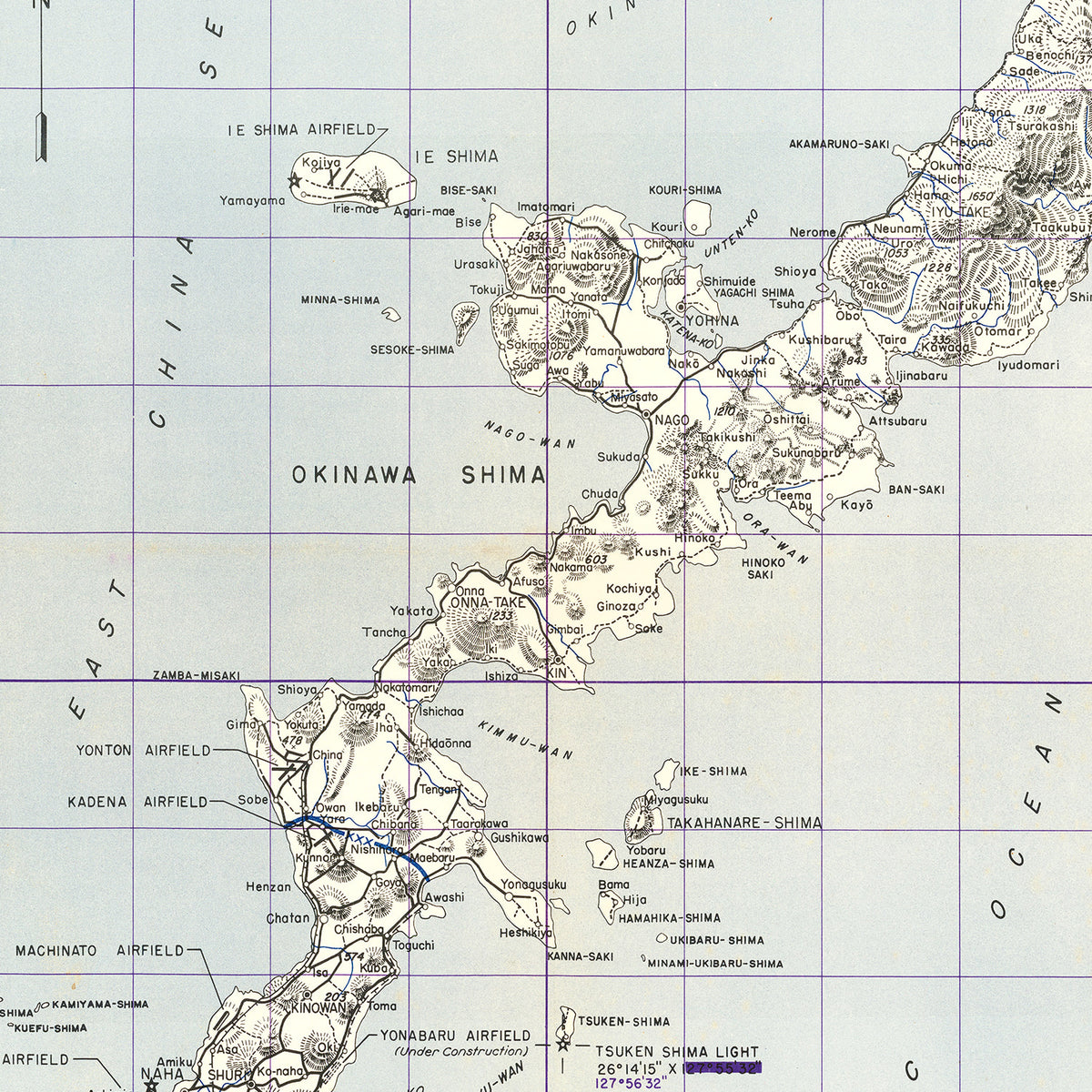 Restored historic details from the 1945 island map of County