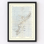 Okinawa Vintage Map 1945
