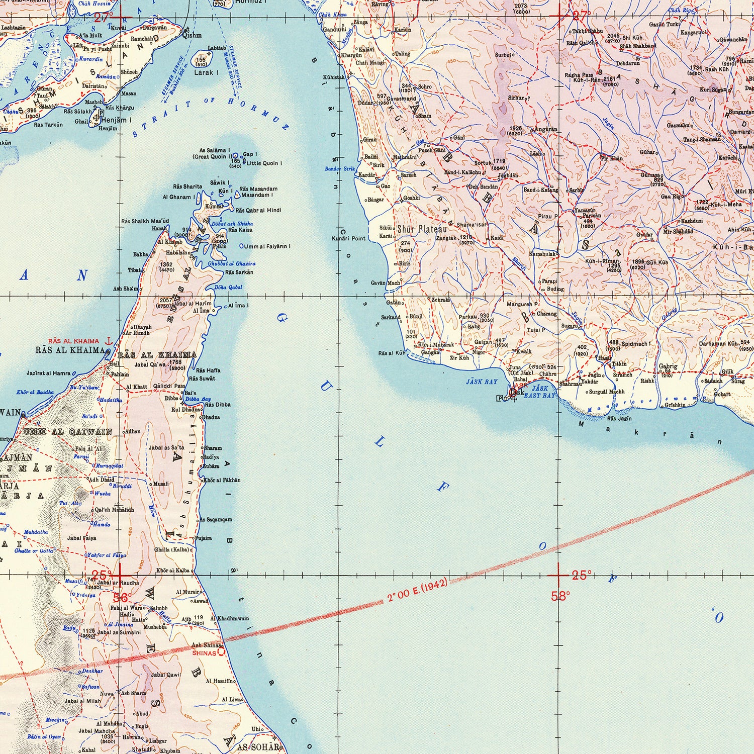 Restored historic details from the 1945 region map of County