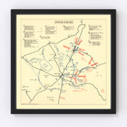 Bastogne Vintage Map 1944