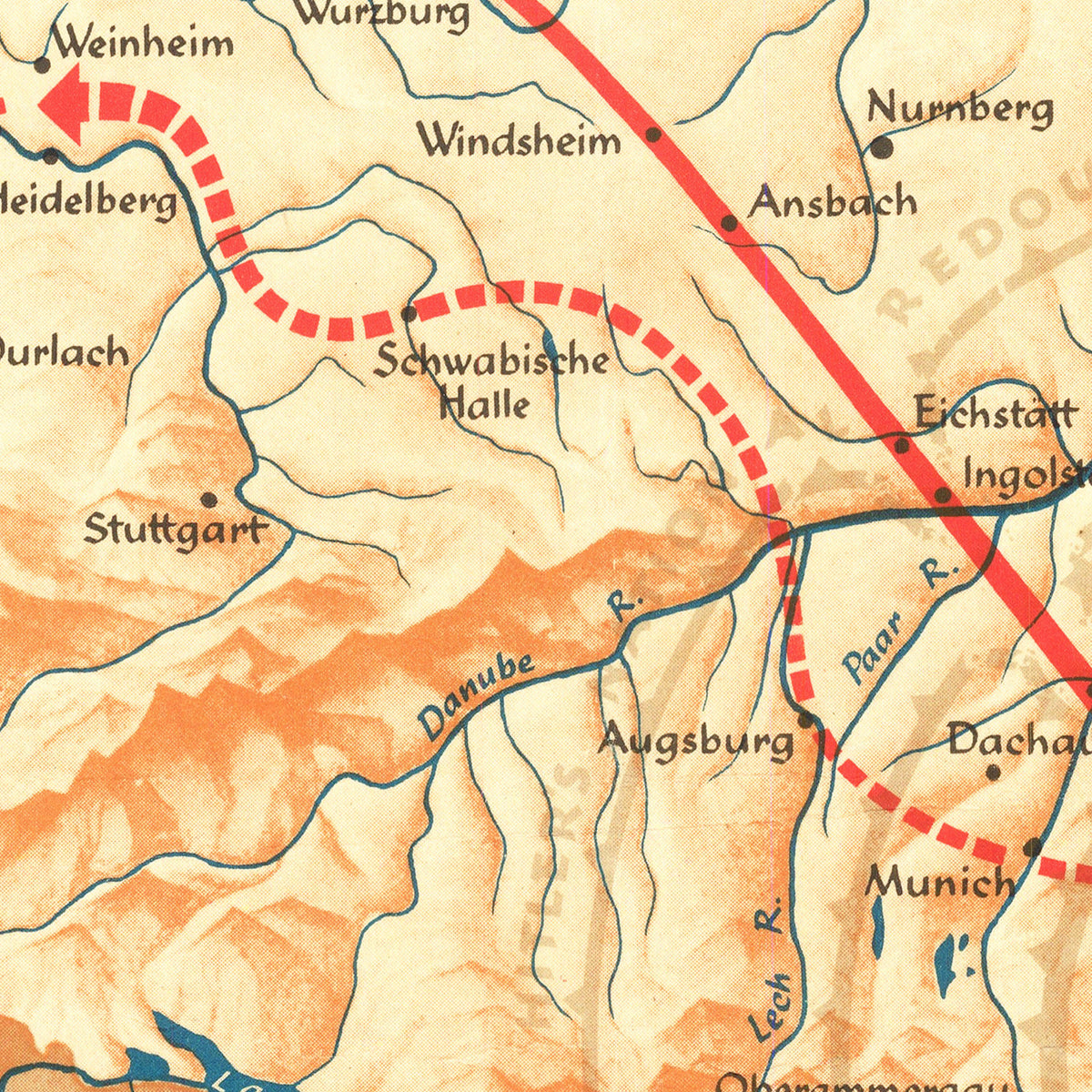 Restored historic details from the 1946 region map of County