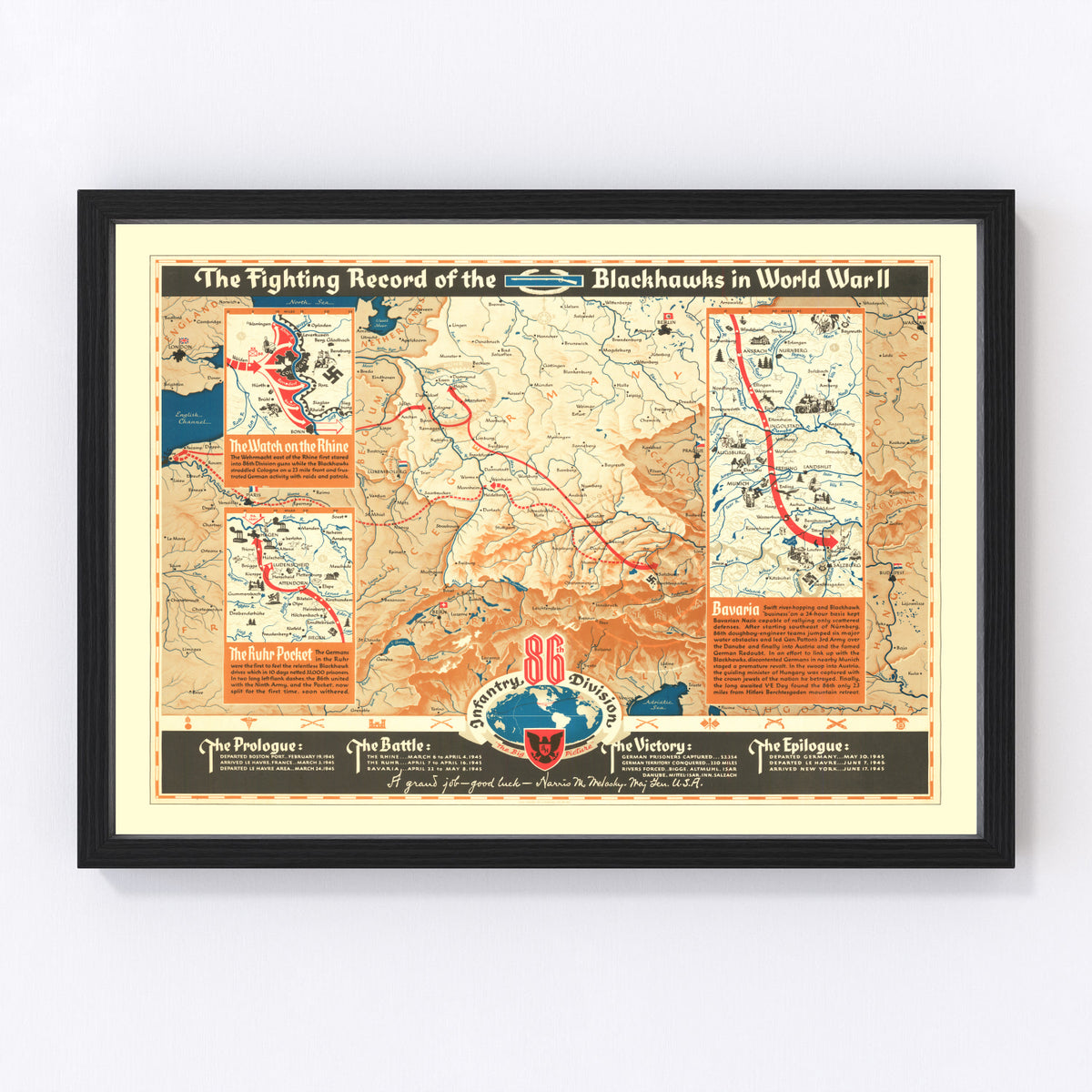Germany Vintage Map 1946