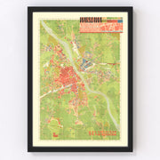 Warsaw Vintage Map 1949