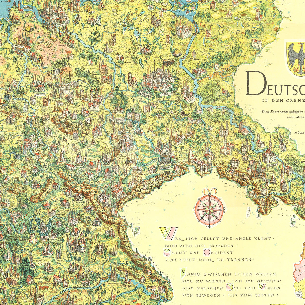 Restored historic details from the 1953 region map of County