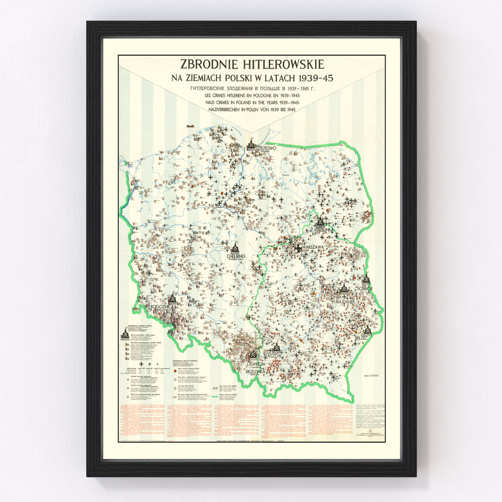 Poland Vintage Map 1971