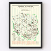 Poland Vintage Map 1971