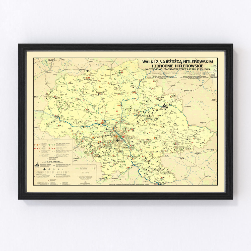 Poland Vintage Map 1971
