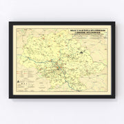 Poland Vintage Map 1971