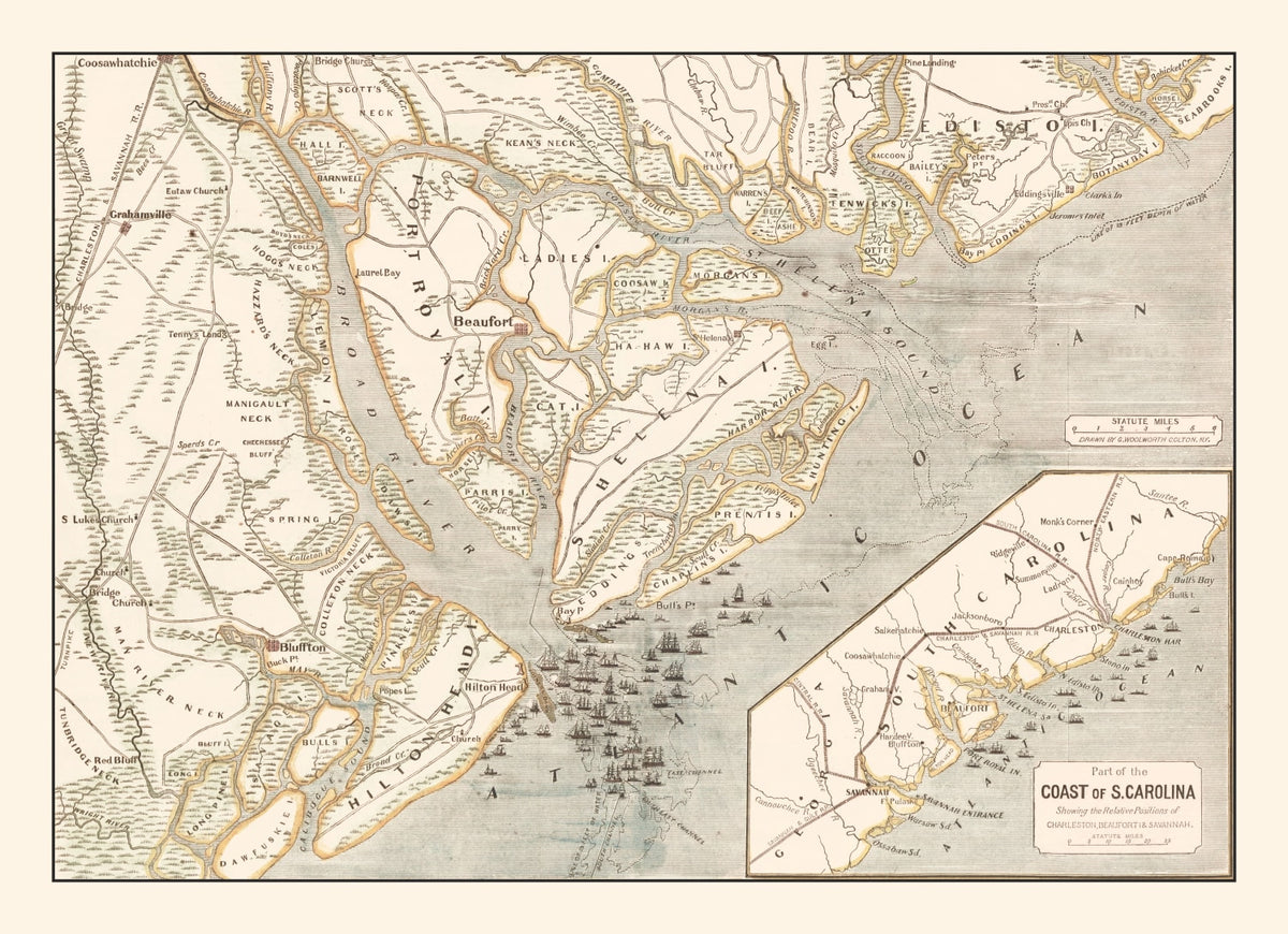 Preview of Vintage Port Royal Map 1861