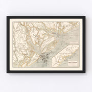 Port Royal Vintage Map 1861