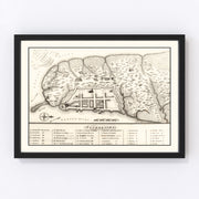 Charleston Vintage Map 1809