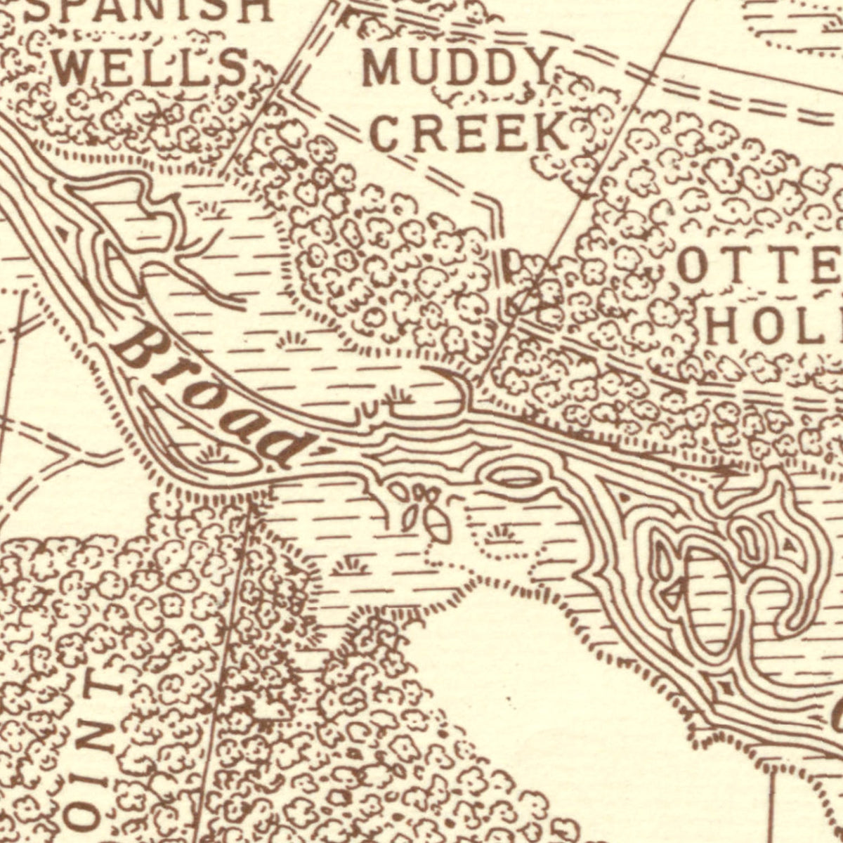 Restored historic details from the 1861 misc. attraction map of County, South Carolina