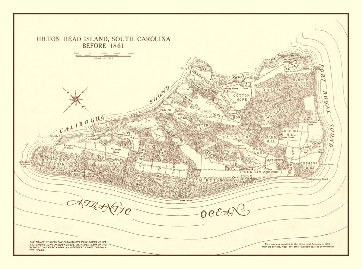 Preview of Vintage Hilton Head Island Map 1861