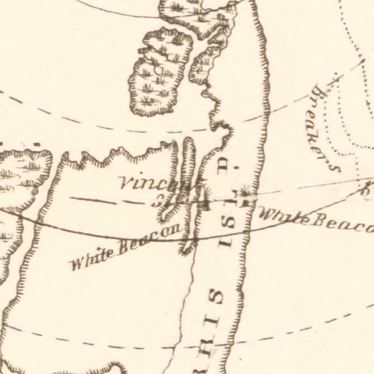 Restored historic details from the 1865 misc. attraction map of County, South Carolina
