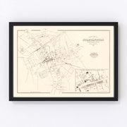 Spartanburg Vintage Map 1882