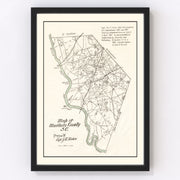 Marlboro County Vintage Map 1880
