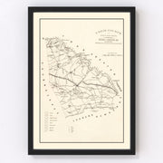 Union County Vintage Map 1873