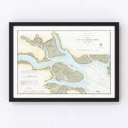 Bull & Combahee Rivers Vintage Map 1871