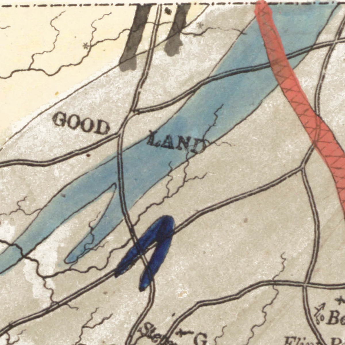 Restored historic details from the 1880 county map of Lancaster County, South Carolina