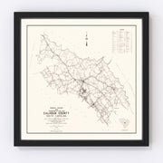 Calhoun County Vintage Map 1938