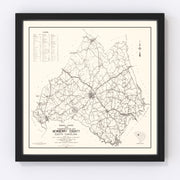 Newberry County Vintage Map 1938