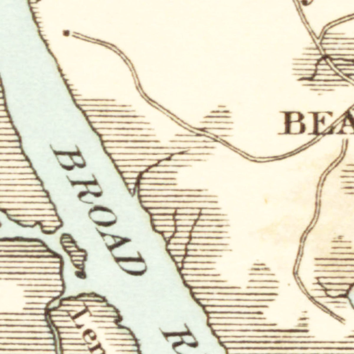 Restored historic details from the 1903 body of water map of County, South Carolina