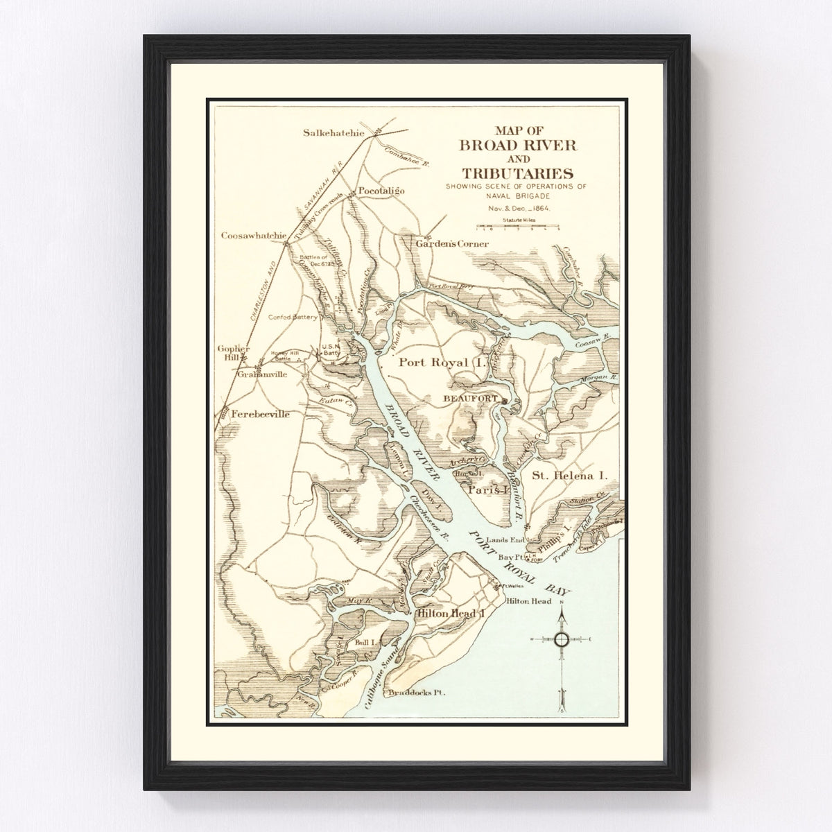 Broad River Vintage Map 1903