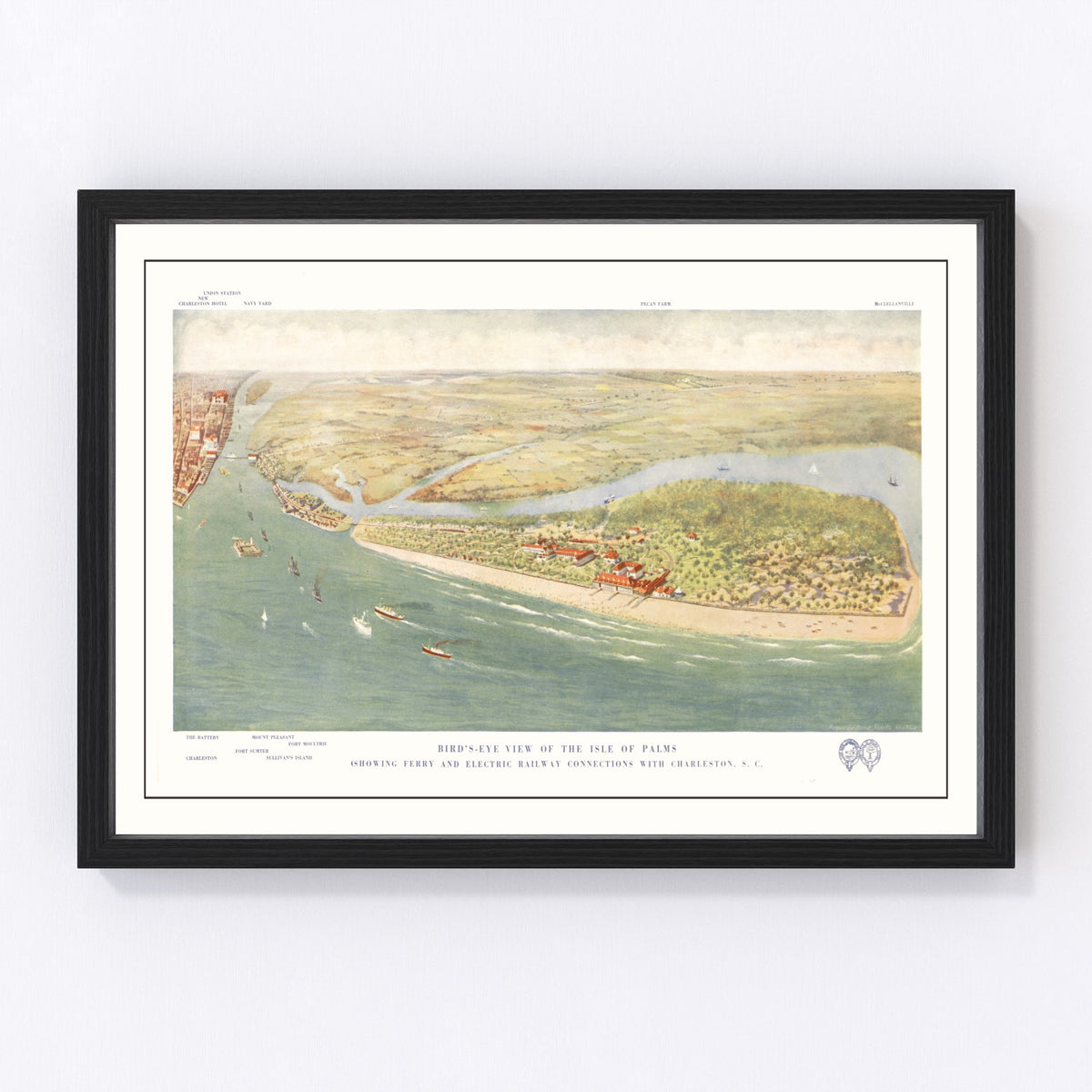 Isle of Palms Vintage Map 1910