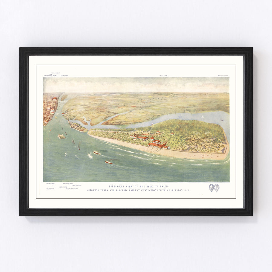 Isle of Palms Vintage Map 1910