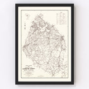 Lexington County Vintage Map 1939