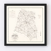 Union County Vintage Map 1939