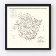 Saluda County Vintage Map 1939