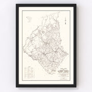 Oconee County Vintage Map 1939