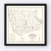 Fairfield County Vintage Map 1939