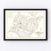 Williamsburg County Vintage Map 1939