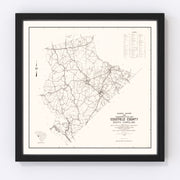 Edgefield County Vintage Map 1939