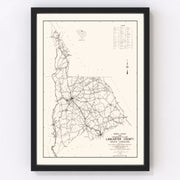 Lancaster County Vintage Map 1939