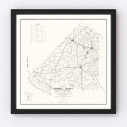Barnwell County Vintage Map 1939