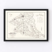 Florence County Vintage Map 1938