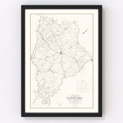 Colleton County Vintage Map 1938