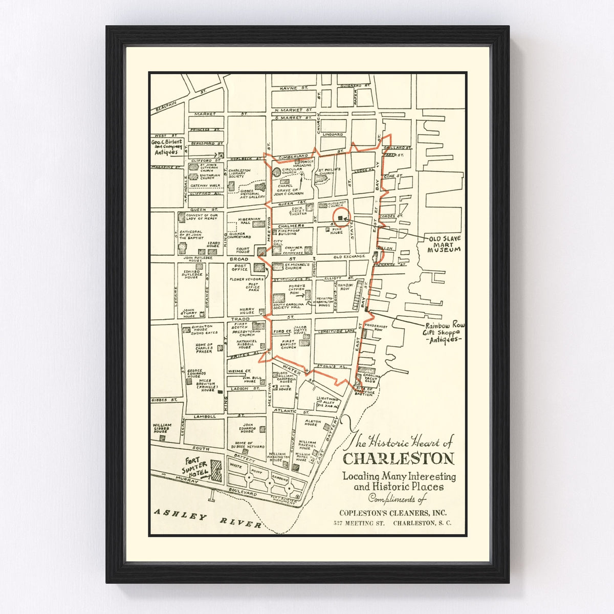 Charleston Vintage Map 1946