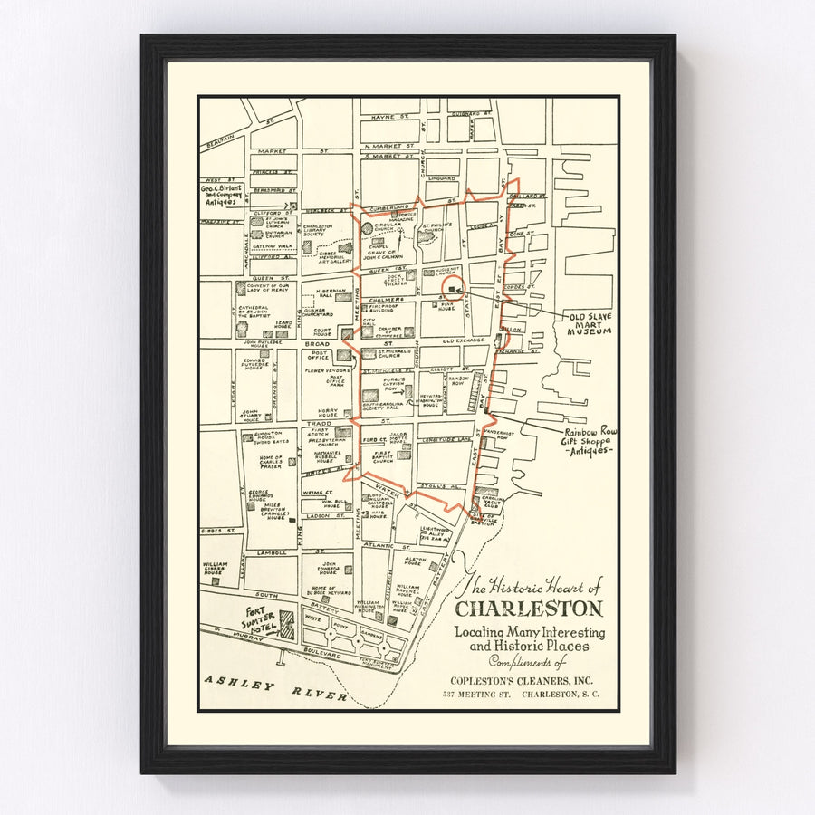 Charleston Vintage Map 1946