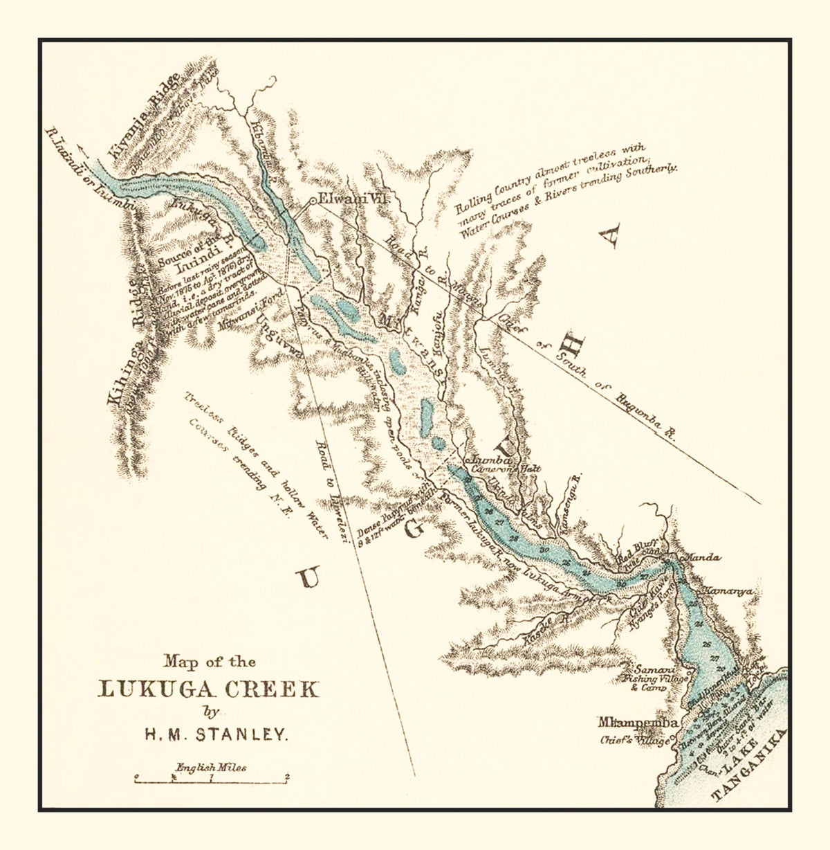 Preview of Vintage Lake Tanganika Map 1878