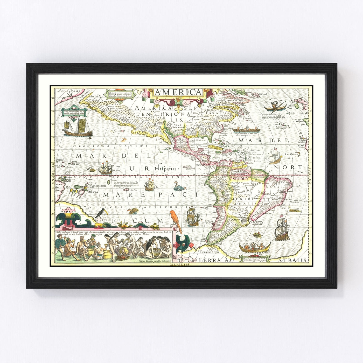 United States Vintage Map 1606