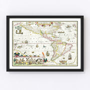United States Vintage Map 1606