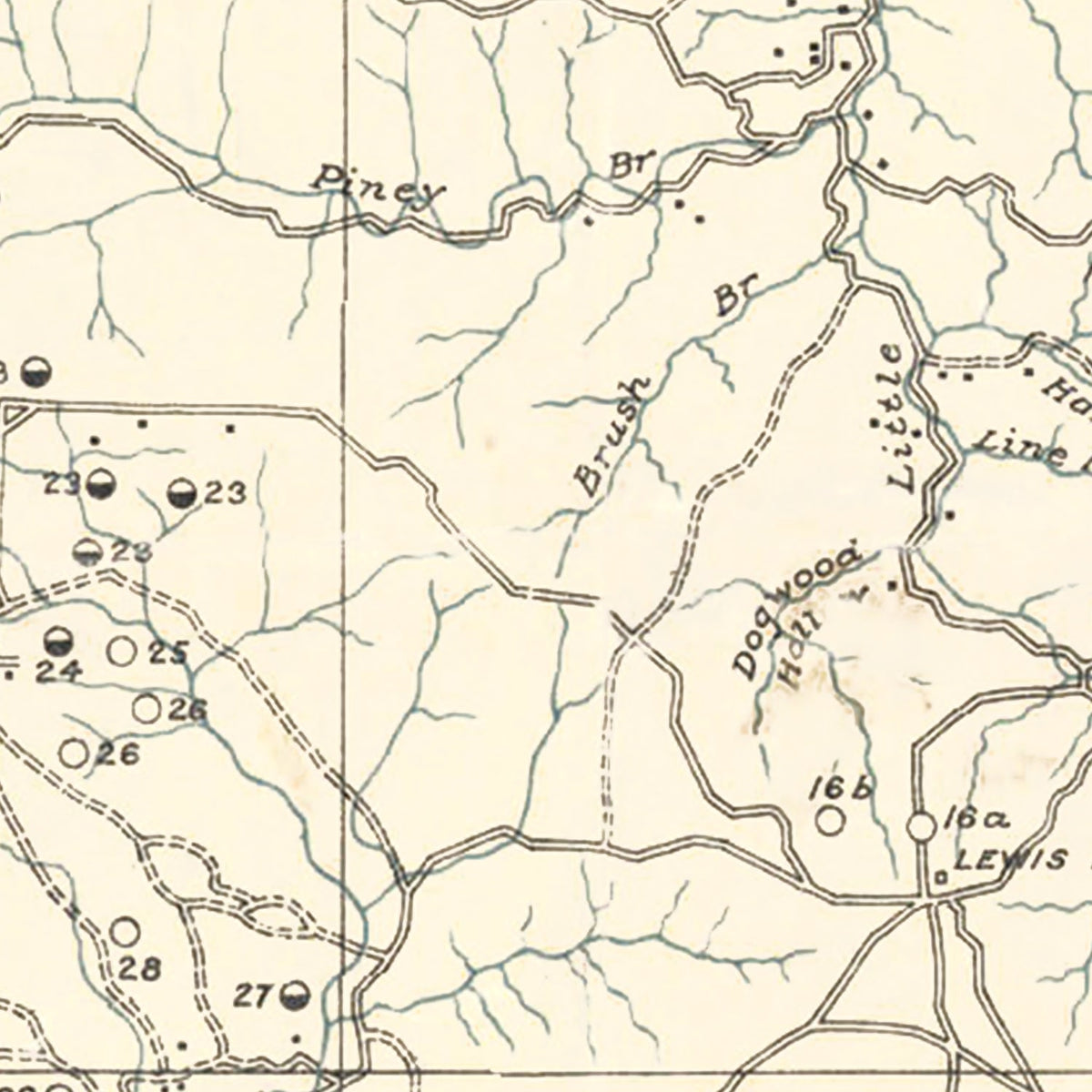 Restored historic details from the 1915 misc. attraction map of County, Tennessee