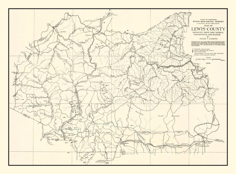 Size comparison using Vintage Lewis County, TN Iron Ore Mines 1915